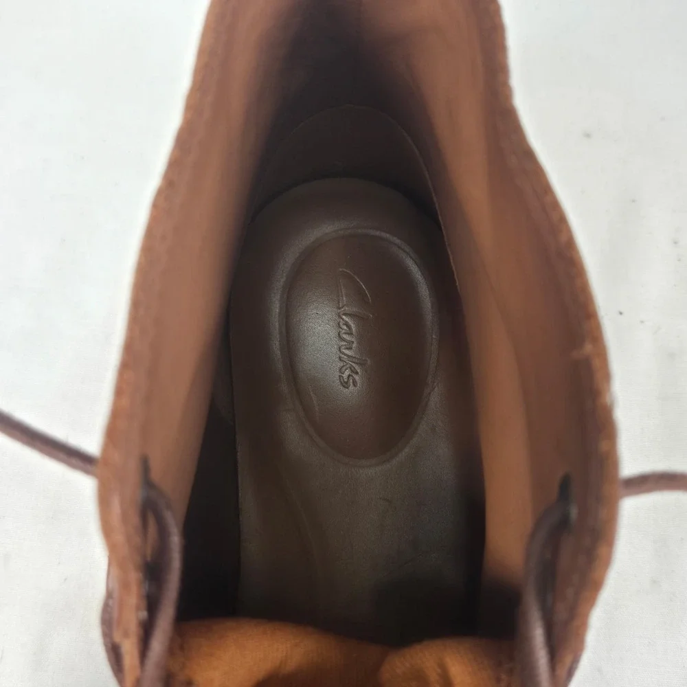 Clarks Boots Clarkdale Bud Boot Mens US 10.5 Brown Leather Ankle Chukka Lace Up